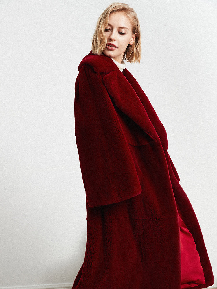 Sheared mink fur coat