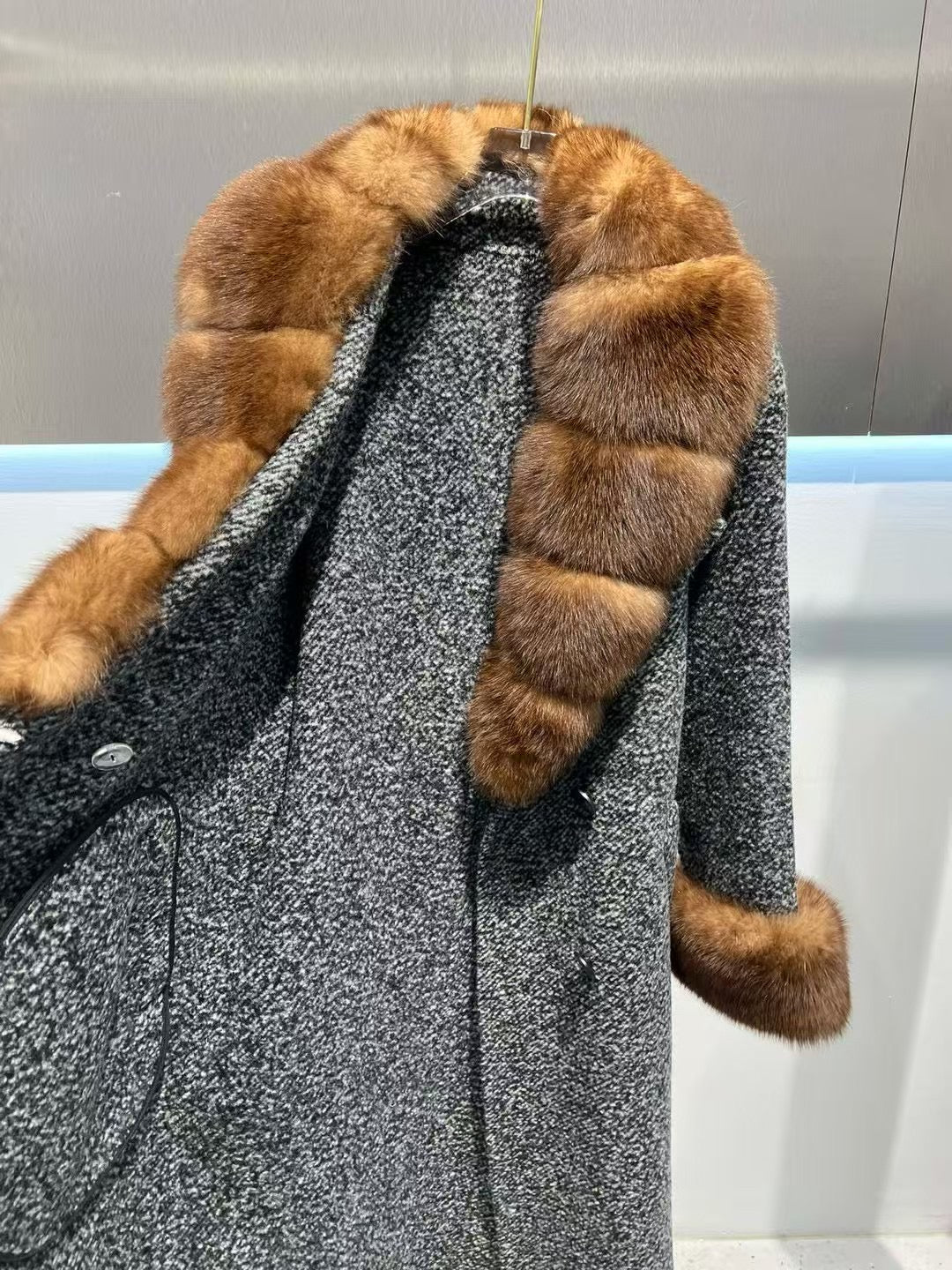 Cashmere & fox coat