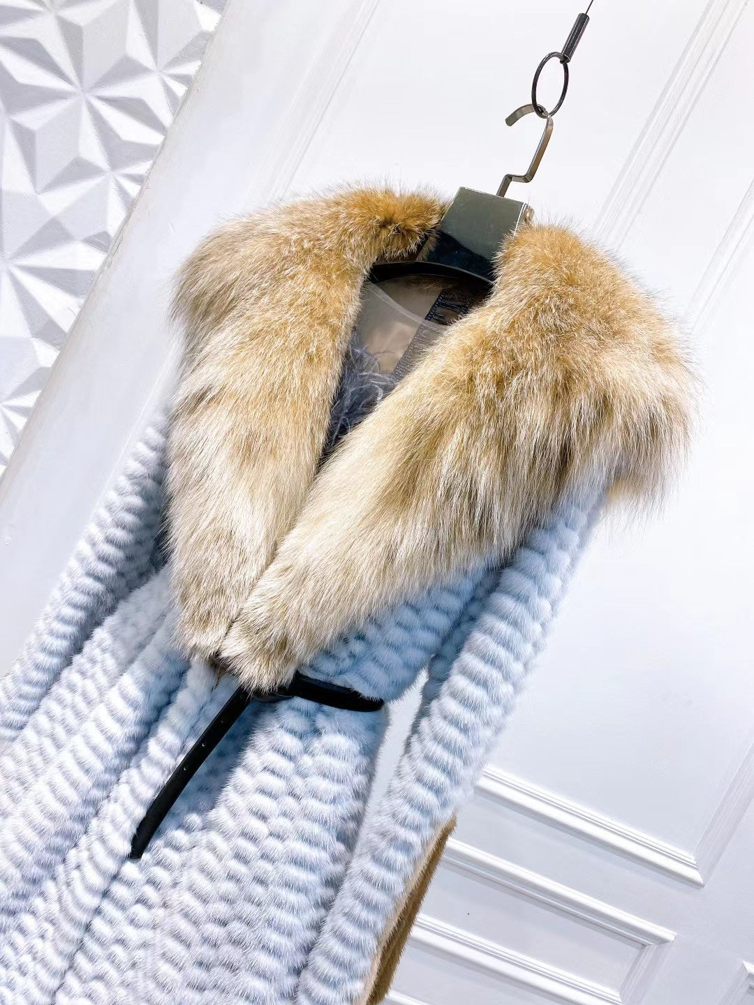 Danish mink and lynx fur coat