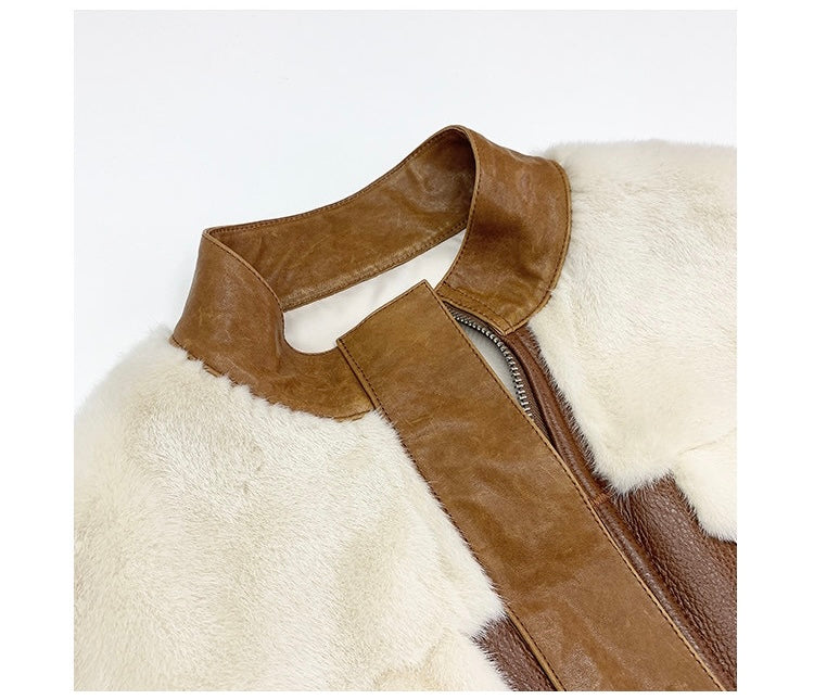 Mink and sheepskin jacket