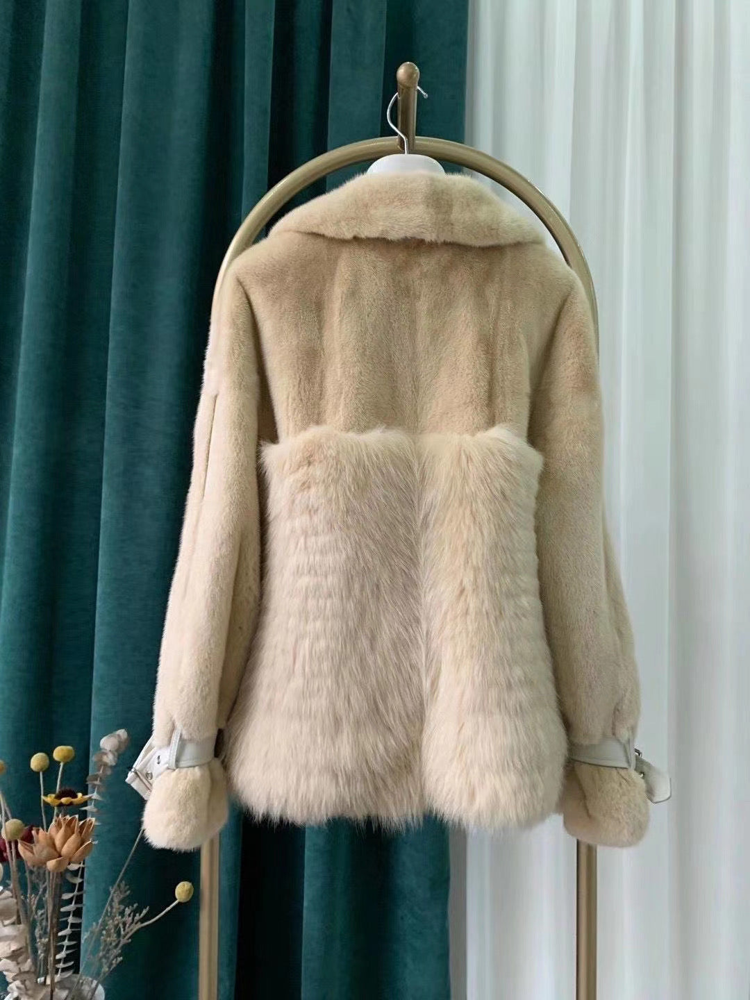 Danish mink and fox fur coat