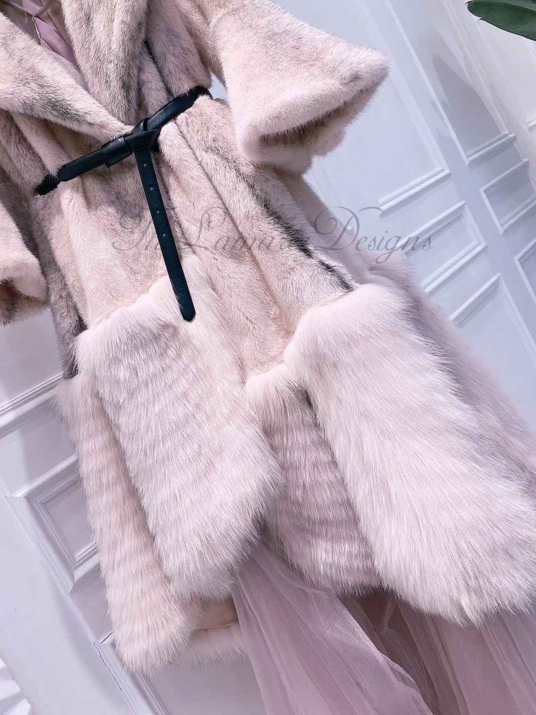 Danish mink and fox fur coat