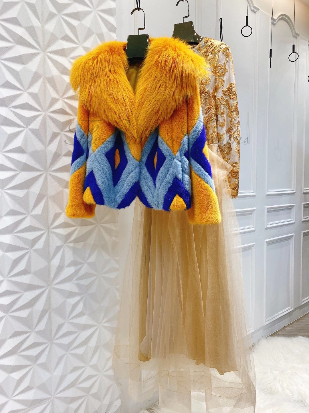 Danish mink and fox fur jacket