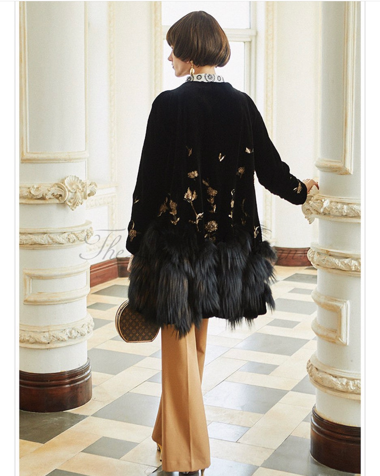 Danish mink and fox fur coat