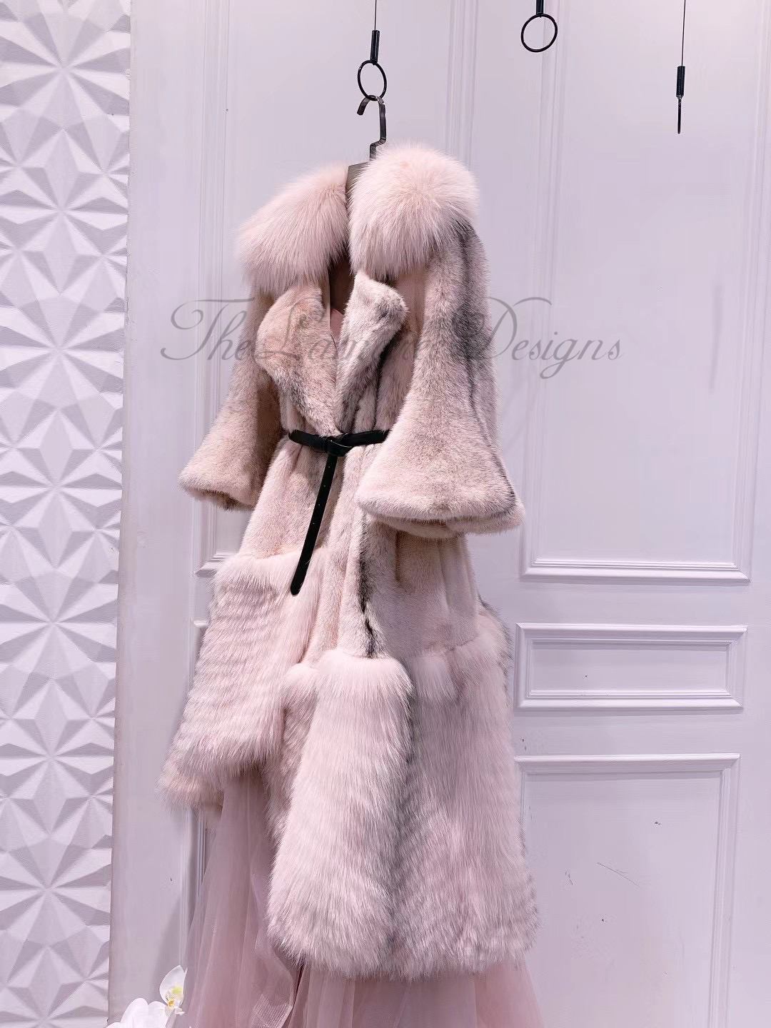 Danish mink and fox fur coat