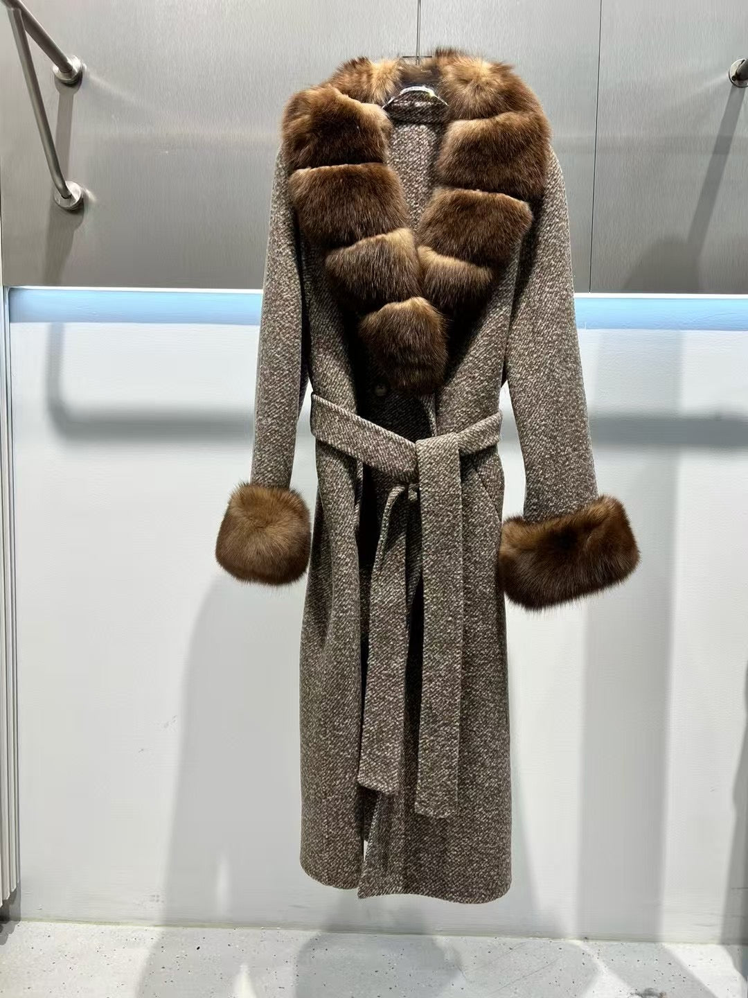 Cashmere & fox coat