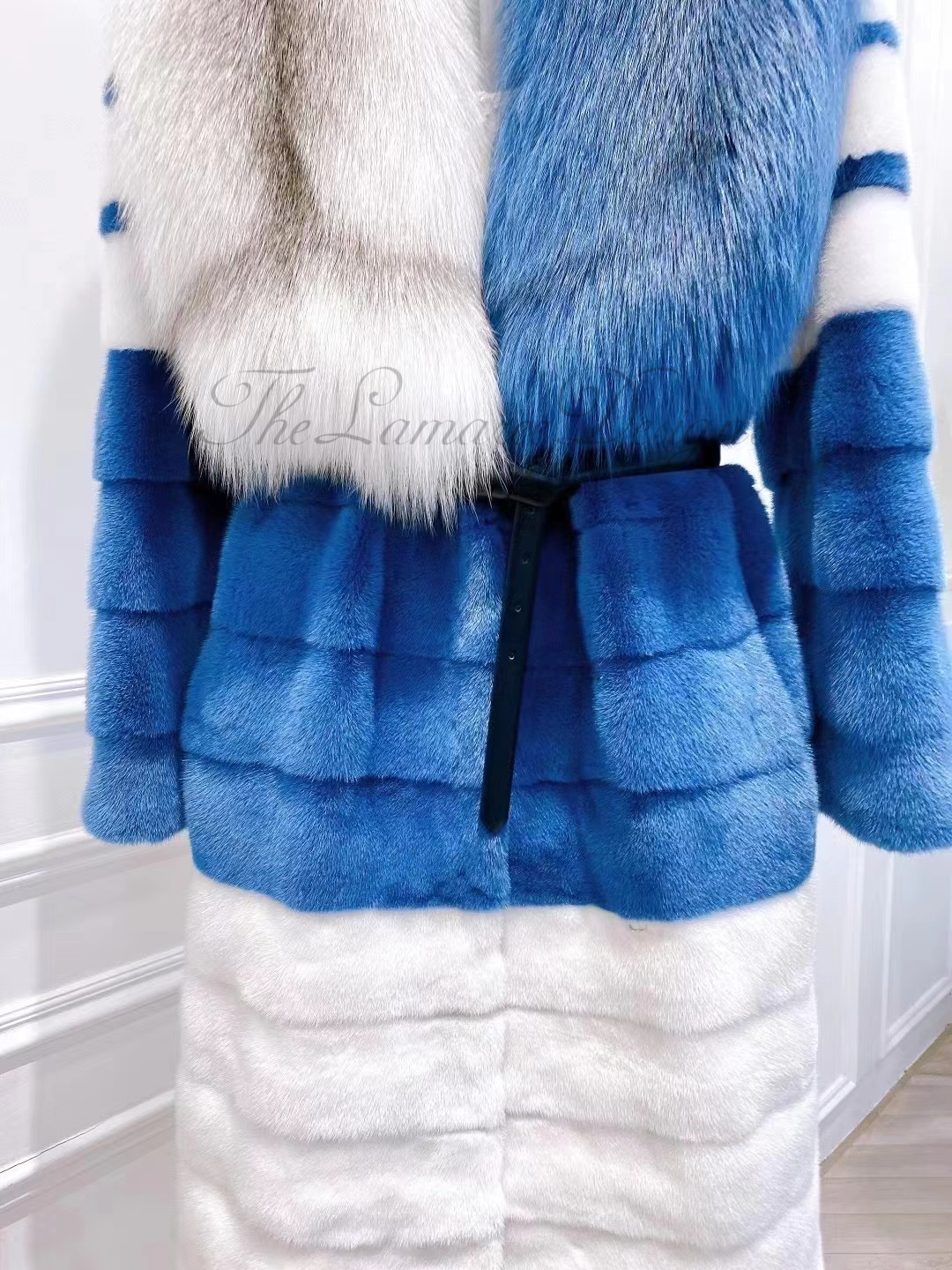 Danish mink and fox fur coat