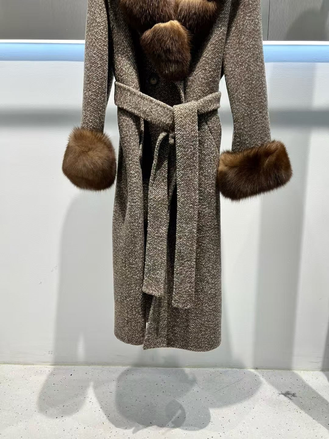 Cashmere & fox coat