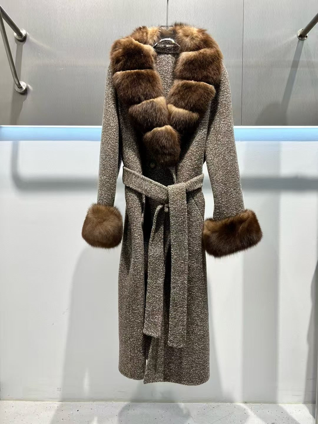 Cashmere & fox coat