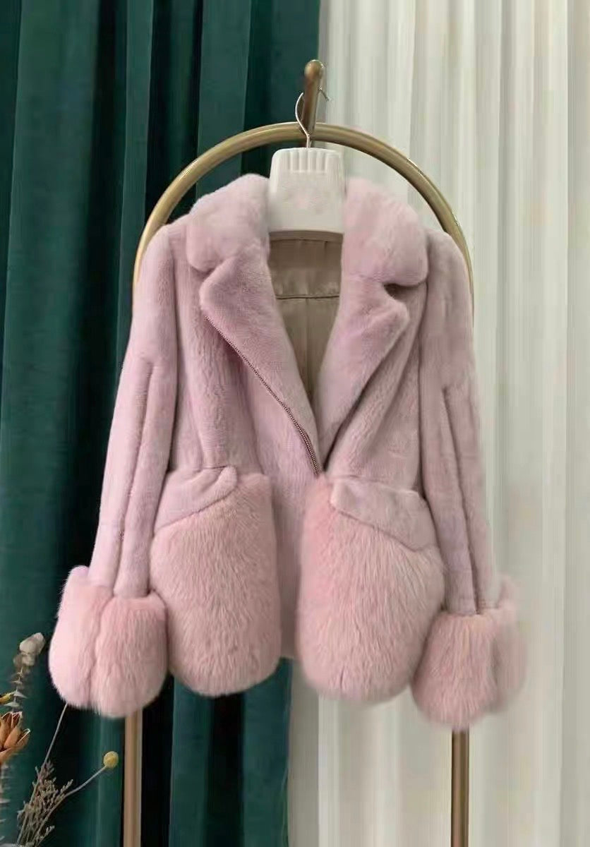 Danish mink and fox fur coat