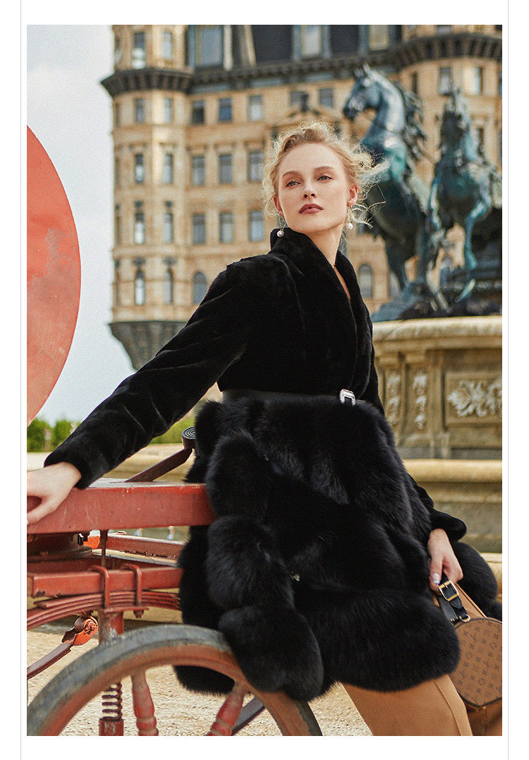 Danish mink and fox fur coat