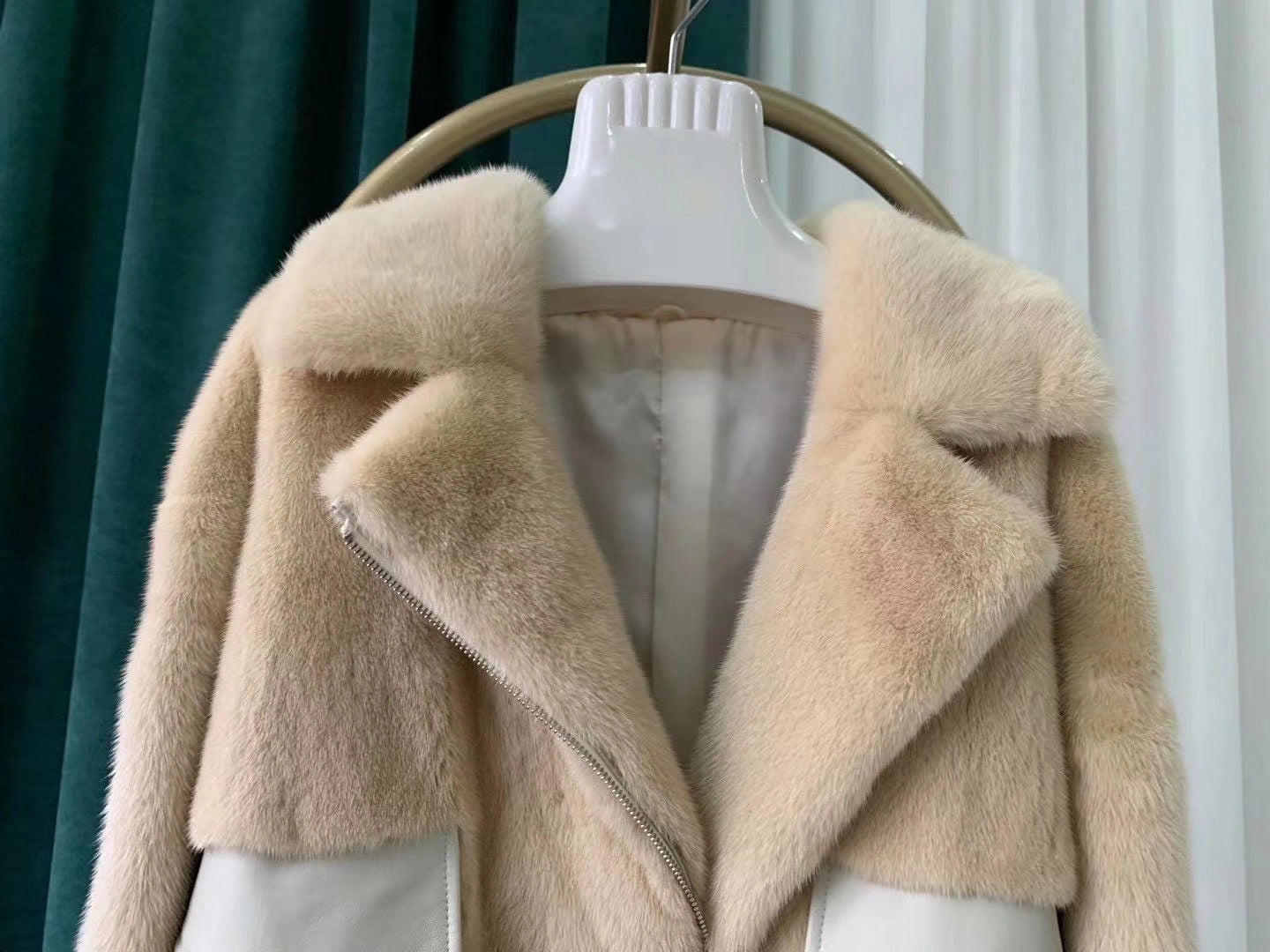 Danish mink and fox fur coat