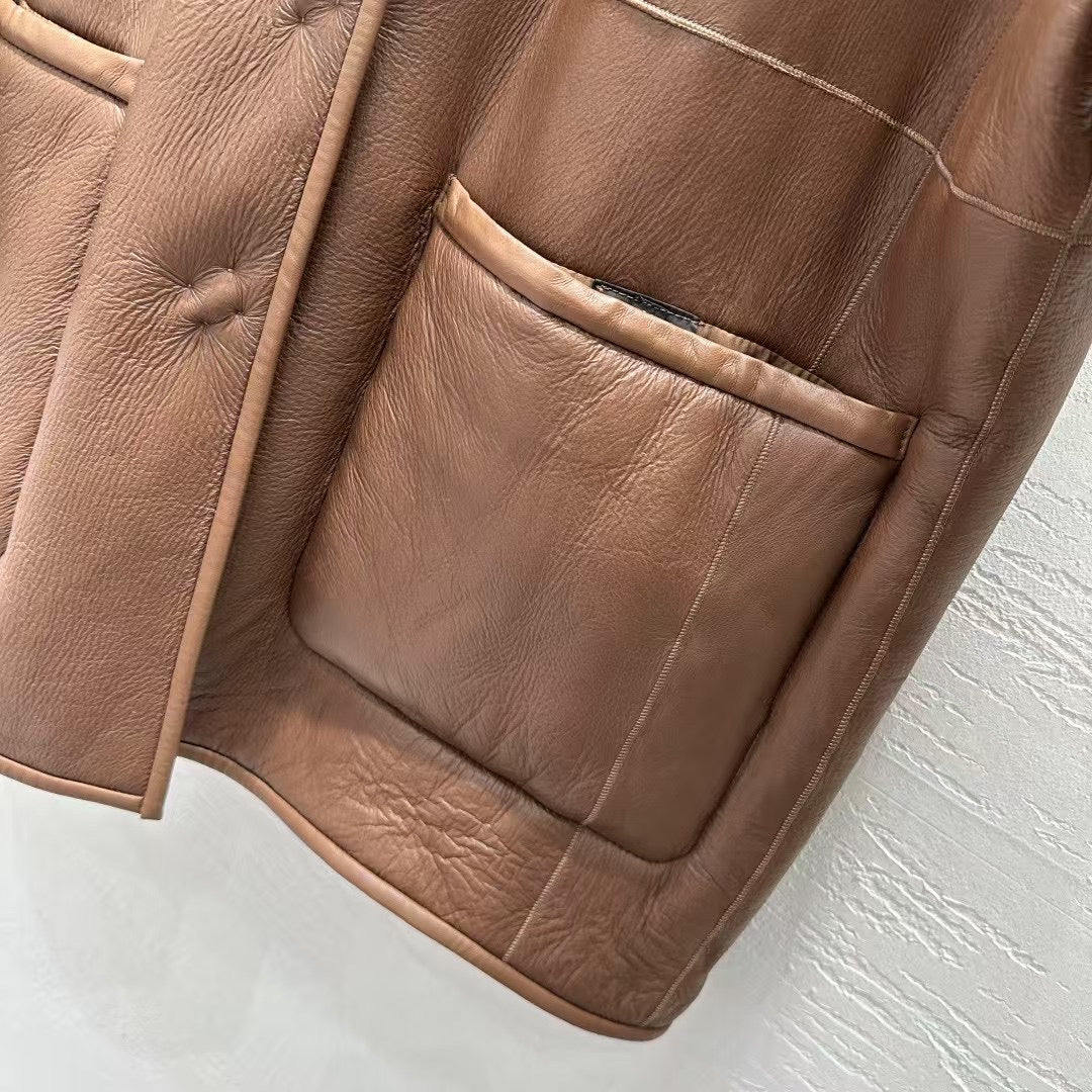 Sheepskin coat (reversible)
