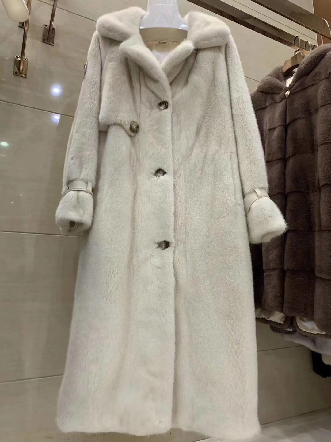 Danish mink fur coat (trench )