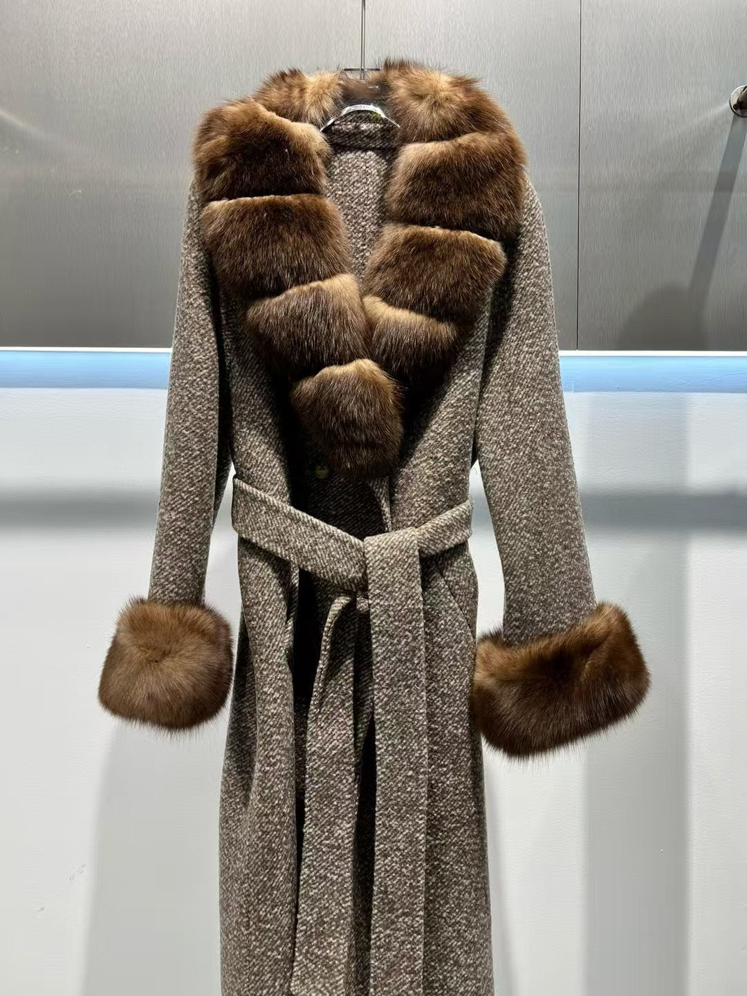Cashmere & fox coat
