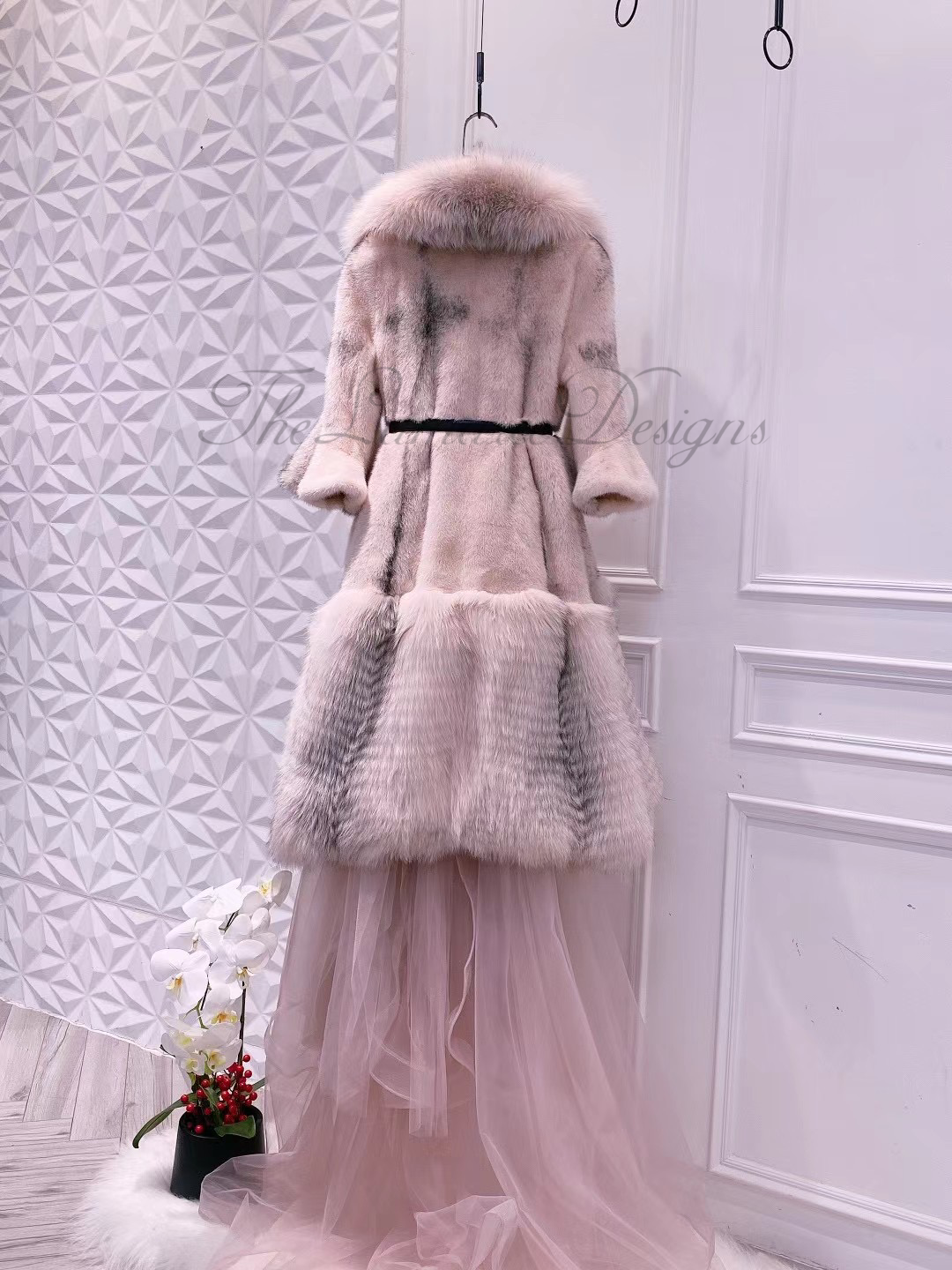 Danish mink and fox  fur coat