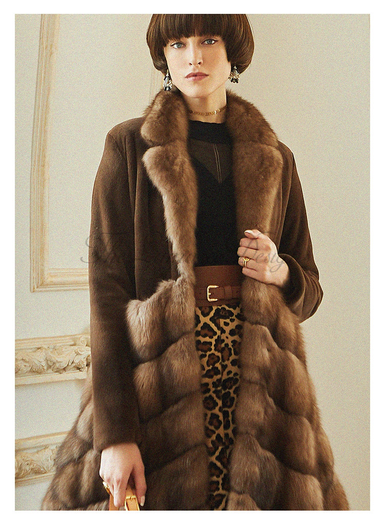 Danish mink and sable fur coat