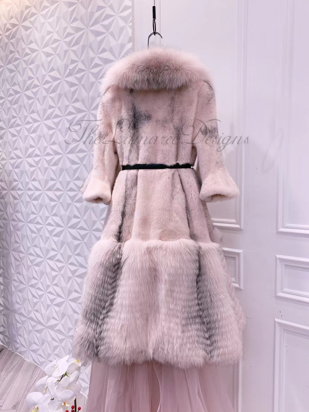 Danish mink and fox  fur coat