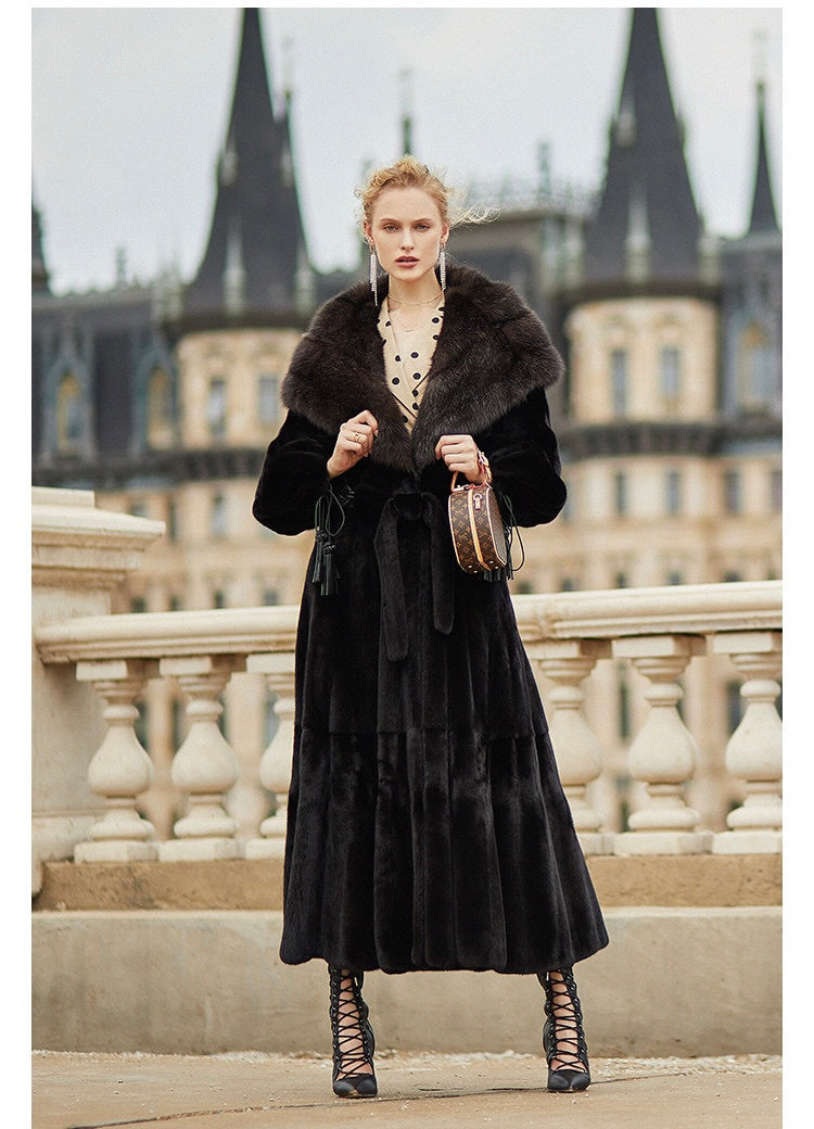 Danish mink and sable fur coat