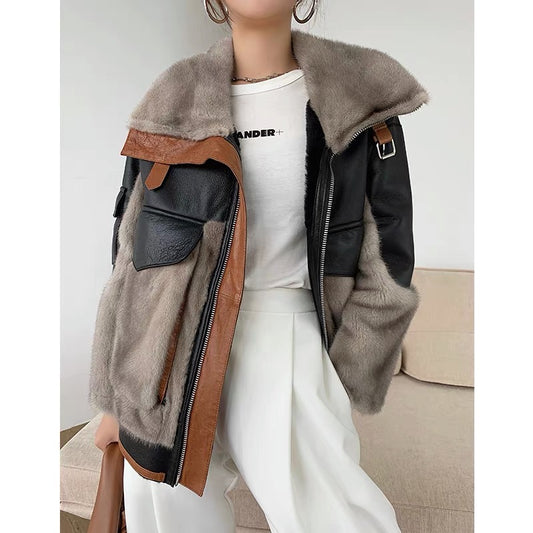 Mink &sheepskin jacket