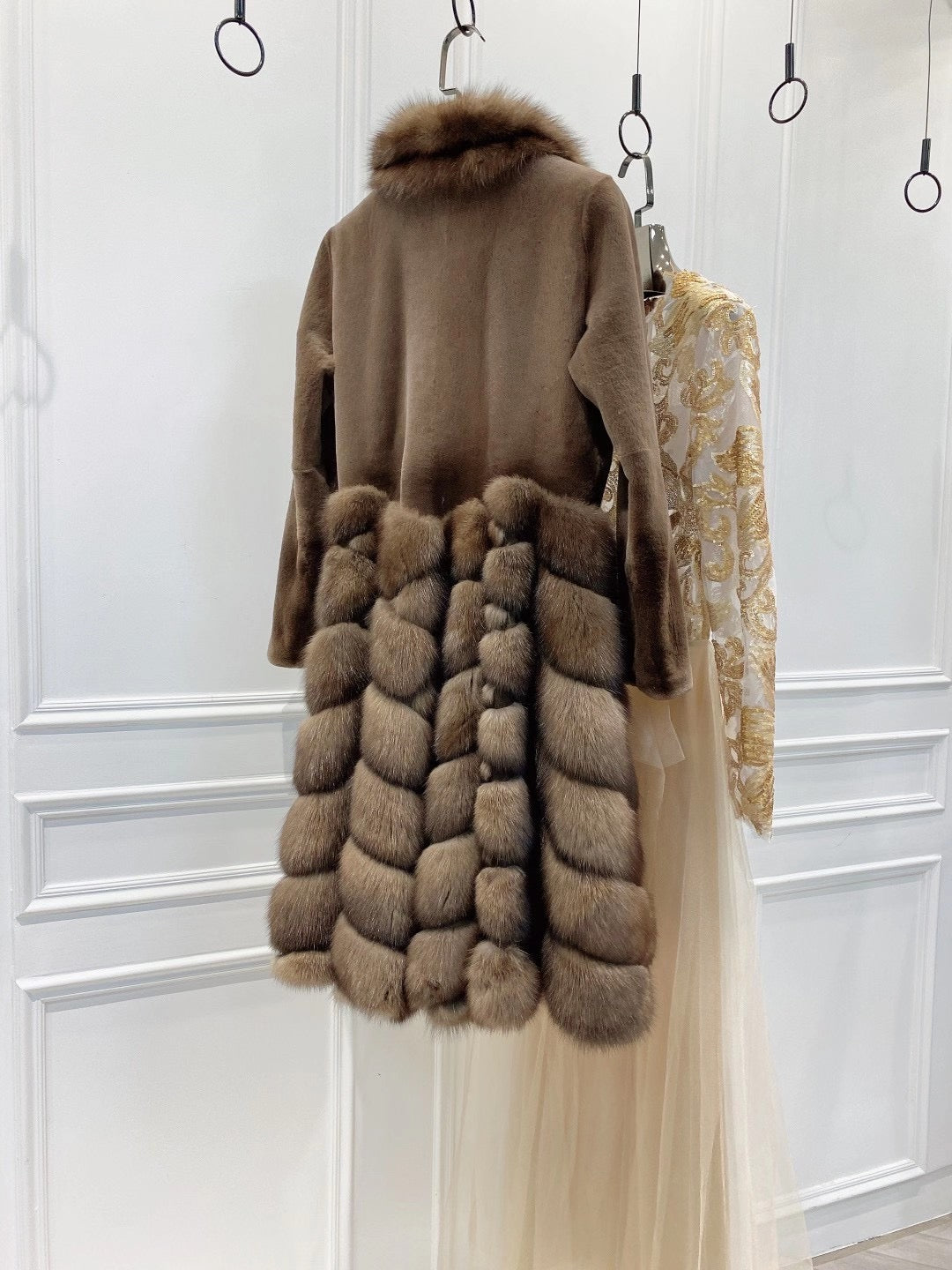 Danish mink and sable fur coat