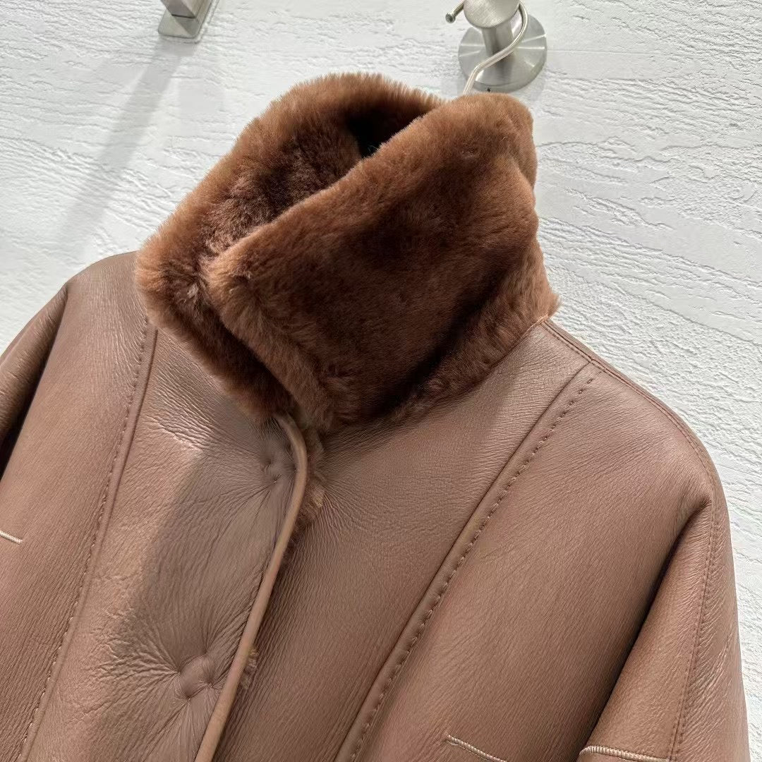 Sheepskin coat (reversible)