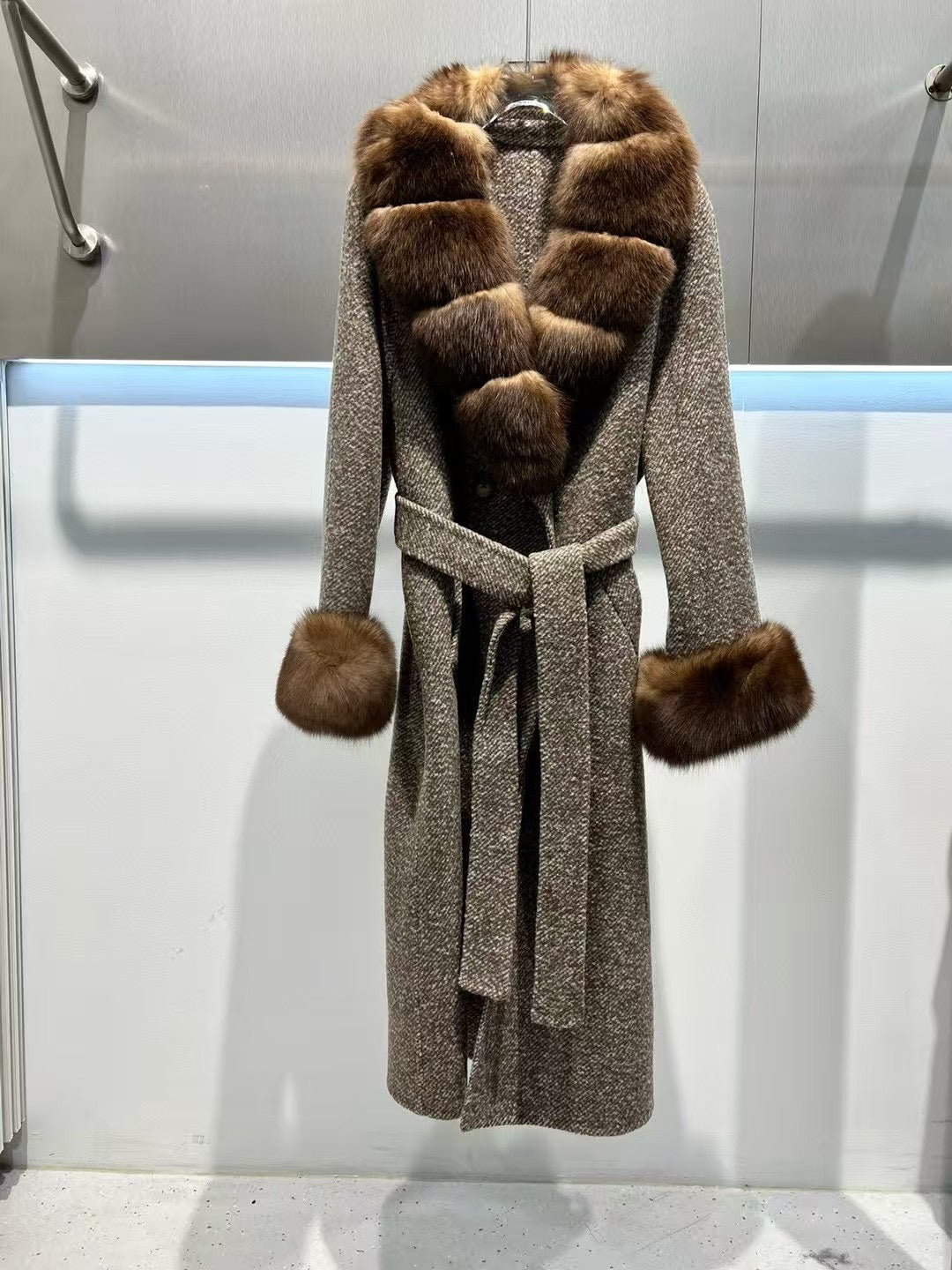 Cashmere & fox coat