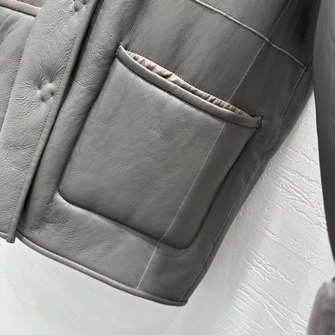 Sheepskin coat (reversible)
