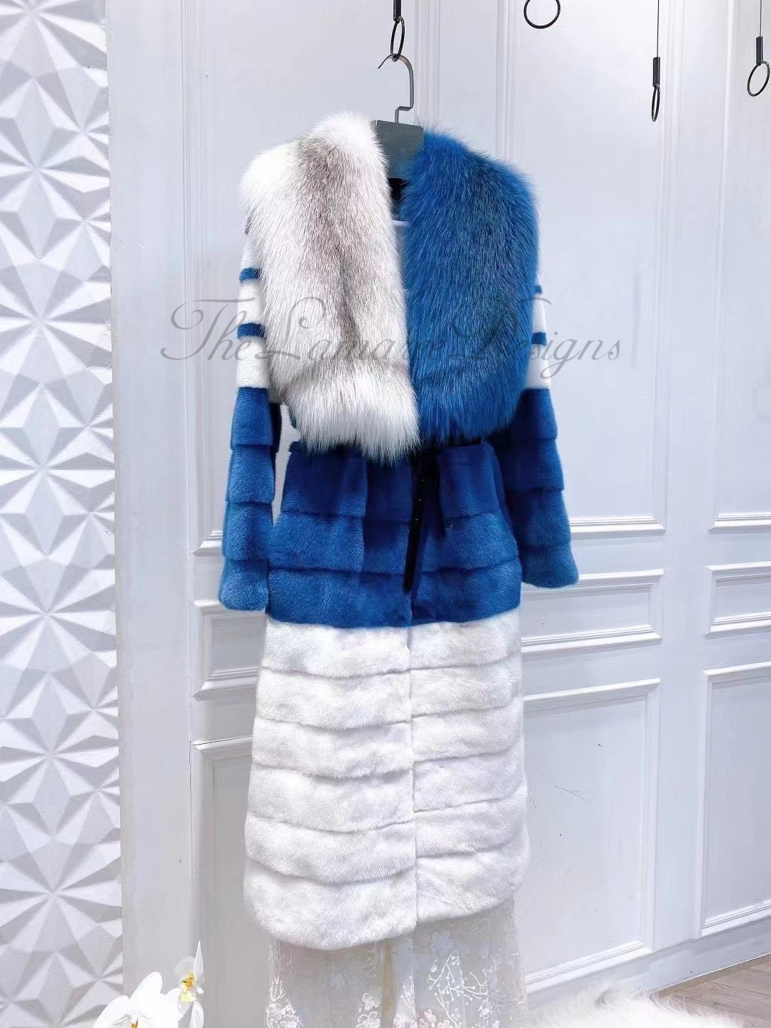 Danish mink and fox fur coat