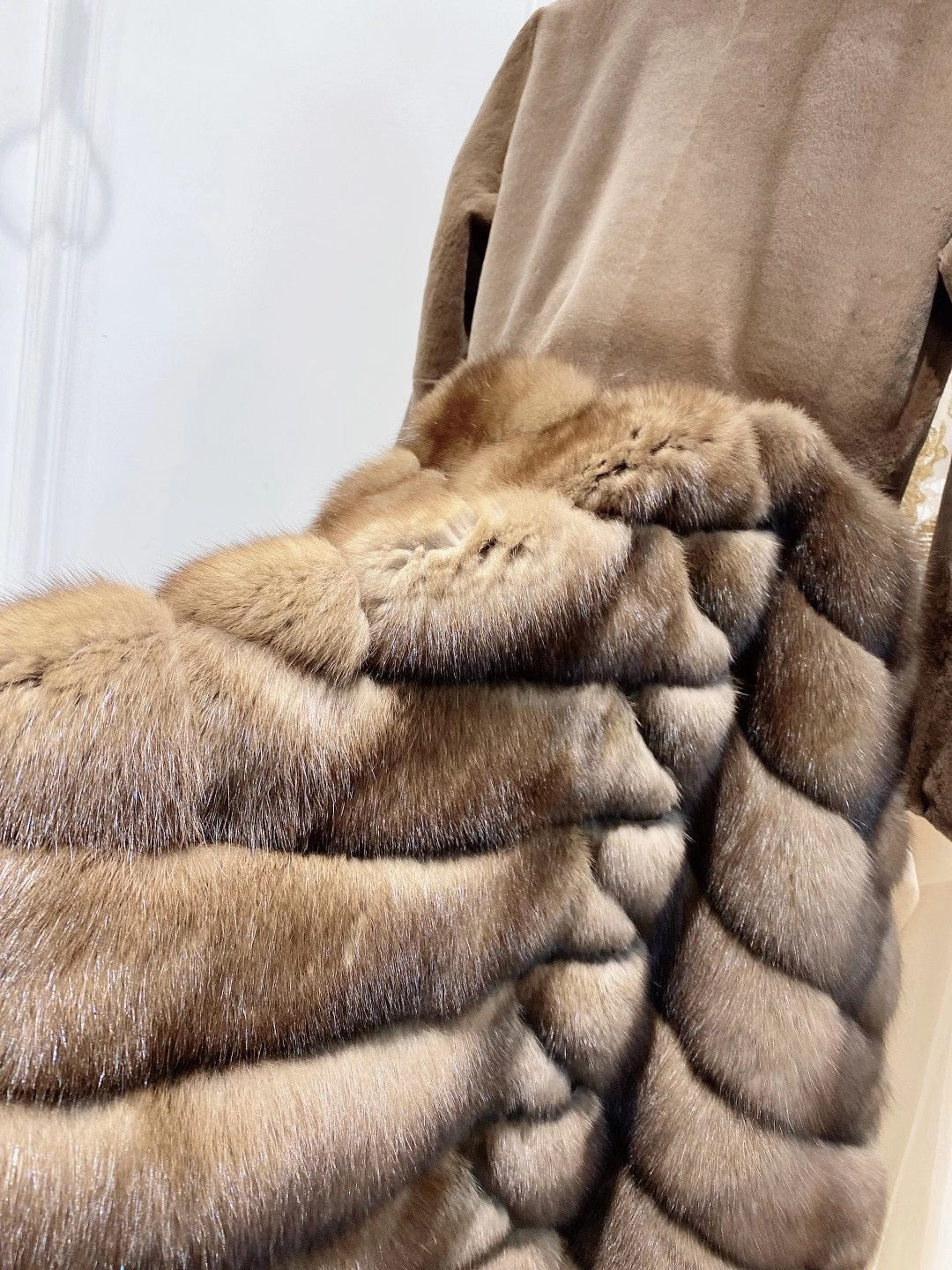 Danish mink and sable fur coat