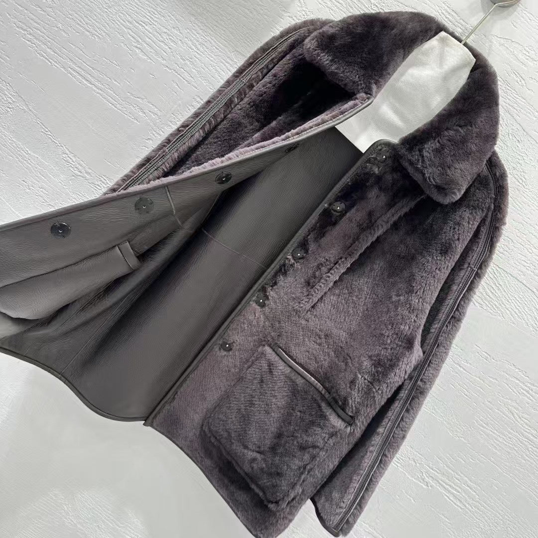 Sheepskin coat (reversible)