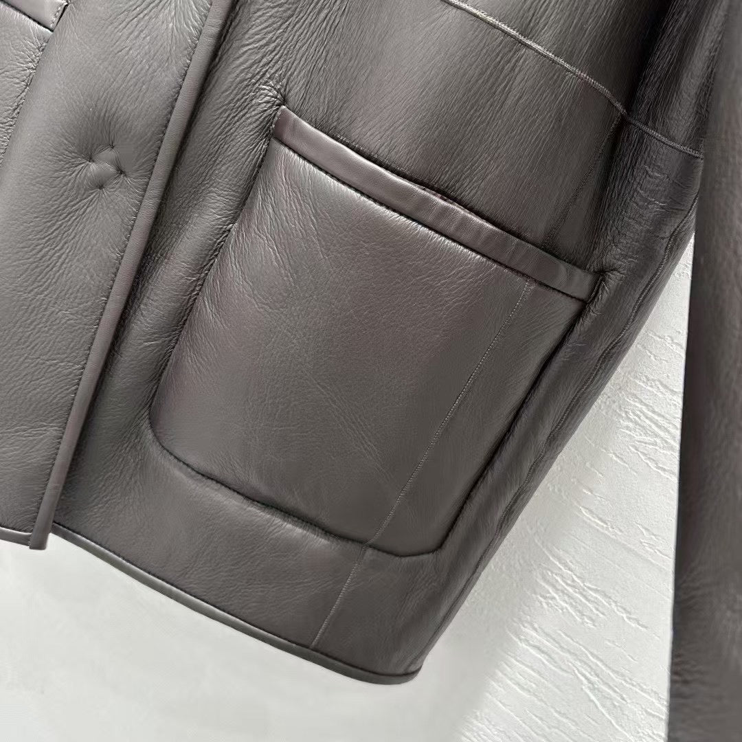 Sheepskin coat (reversible)