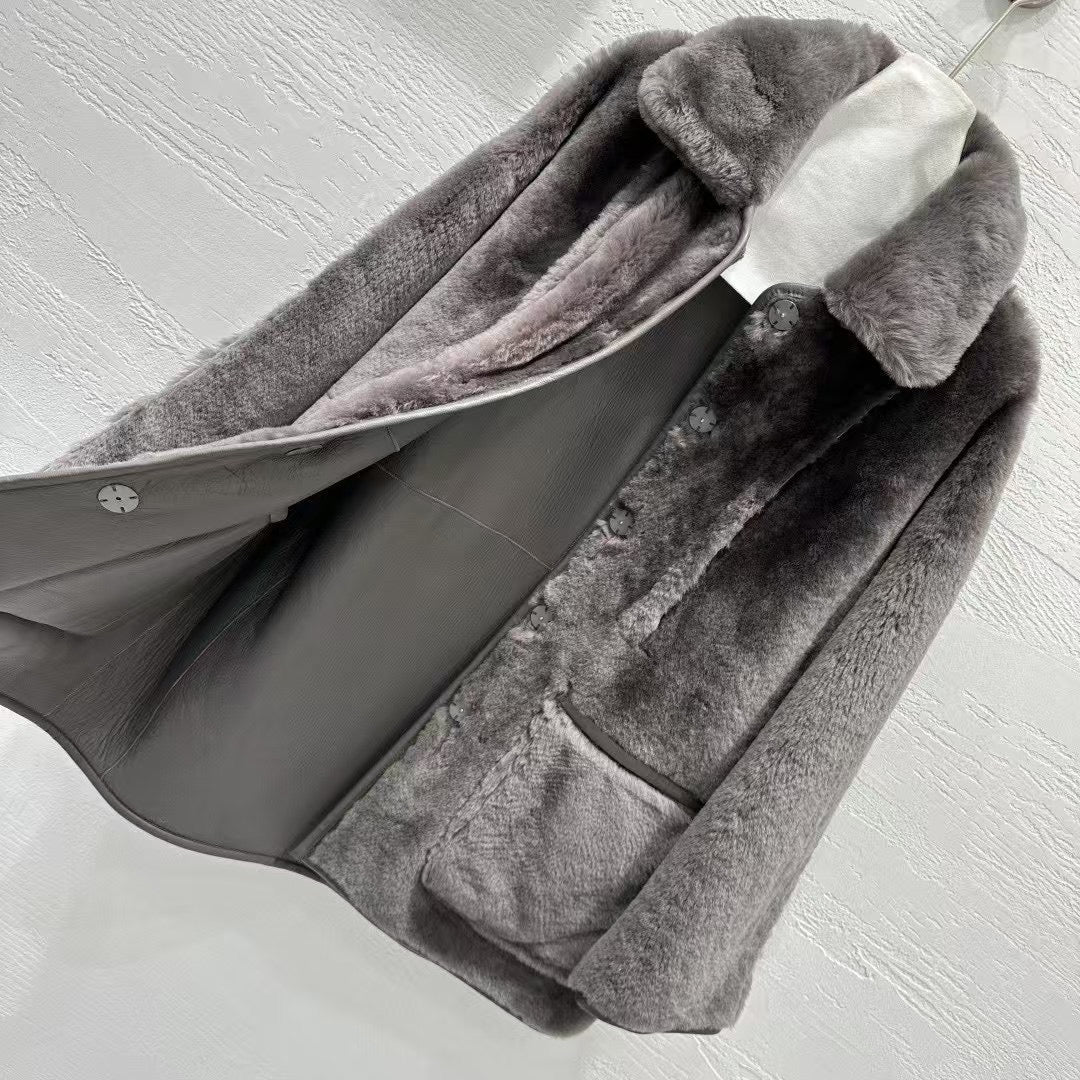 Sheepskin coat (reversible)