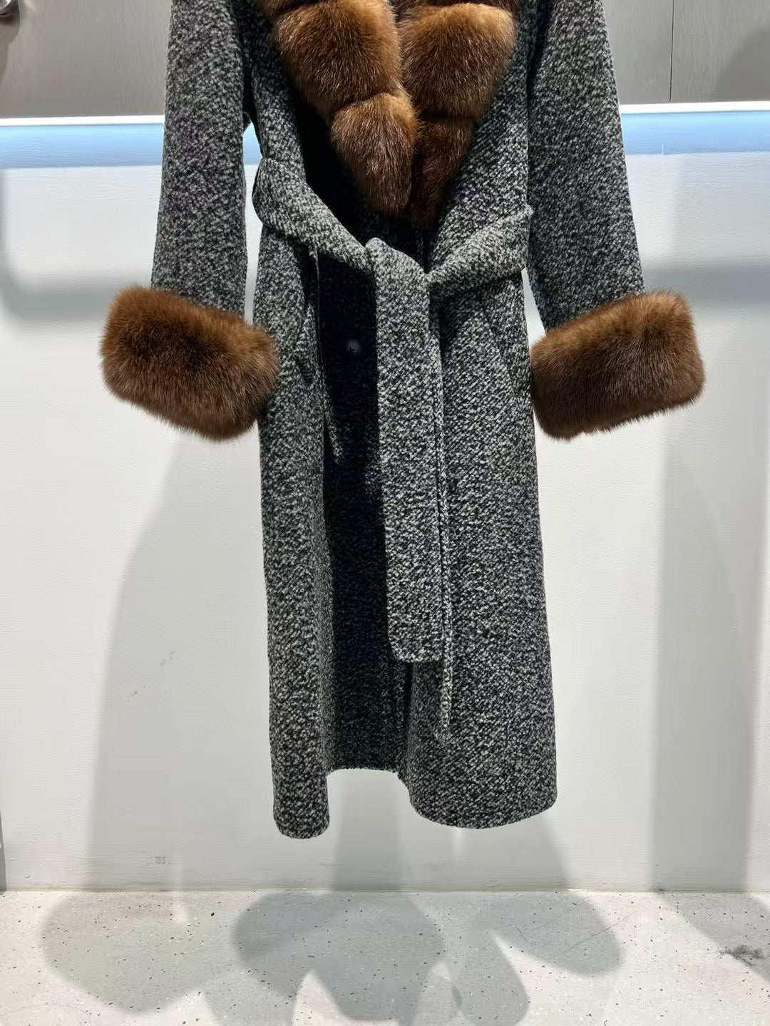 Cashmere & fox coat