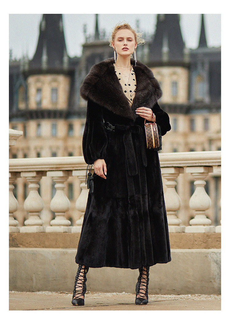 Danish mink and sable fur coat