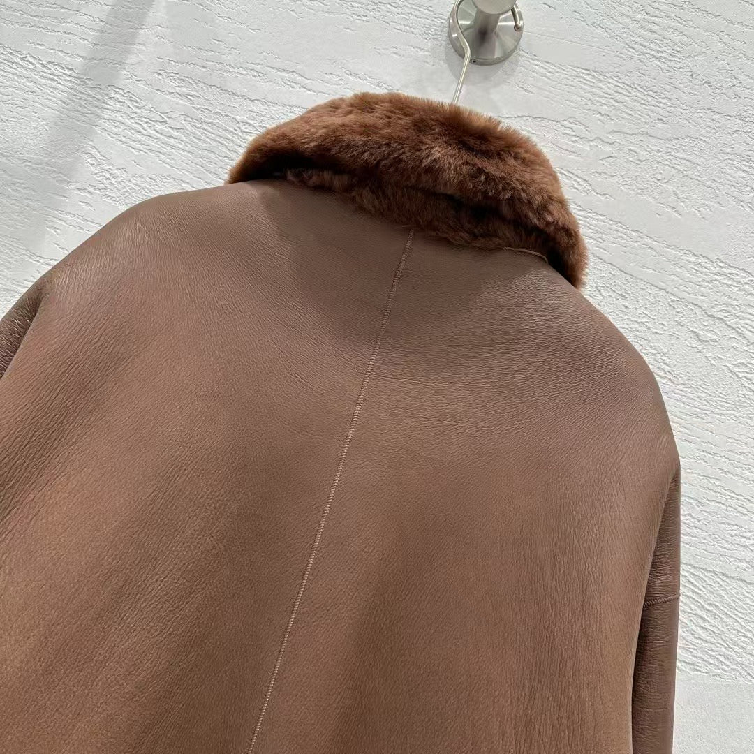 Sheepskin coat (reversible)