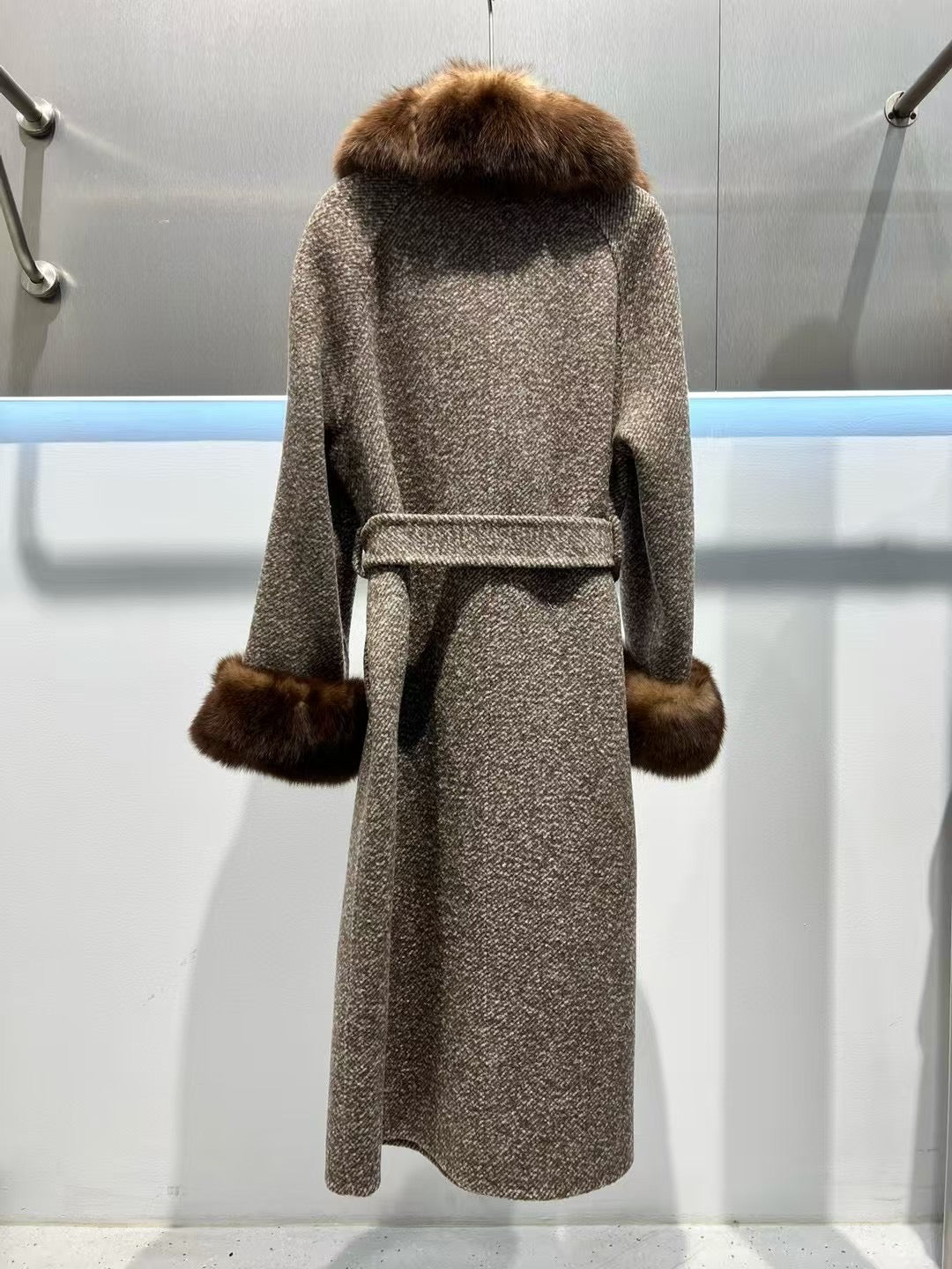 Cashmere & fox coat